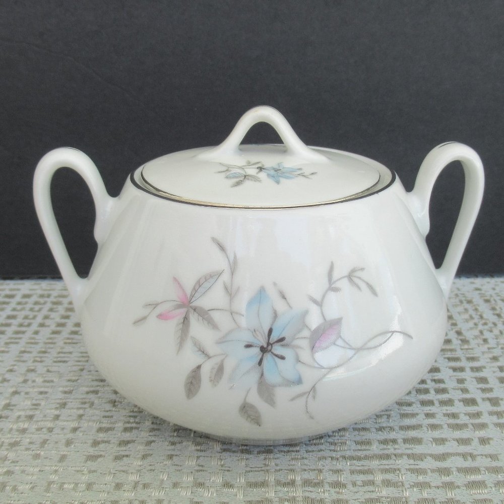 Vintage Royal Bohemian Sugar Bowl & Lid Fine China Floral Czechoslovakia New